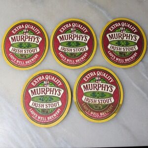 Murphy's Irish Stout Beer Coasters Extra Quality Lady's Well Brewery Pub Barware